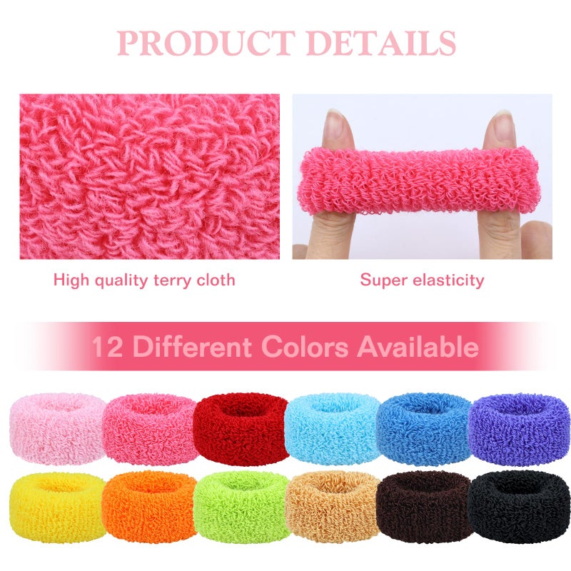 Dizila 36 Pieces Super Stretchy Knit Cloth Hair Ties Scrunchies Ponytail Holders Wool Loop Hair Elastics Accessories for Women Girls Teens Kids - Image 3